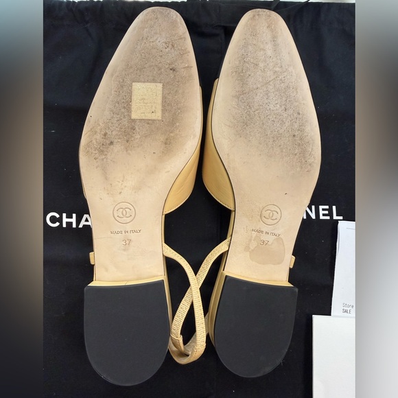 Chic Two-Tone Slingback Flats - Picture 9 of 10